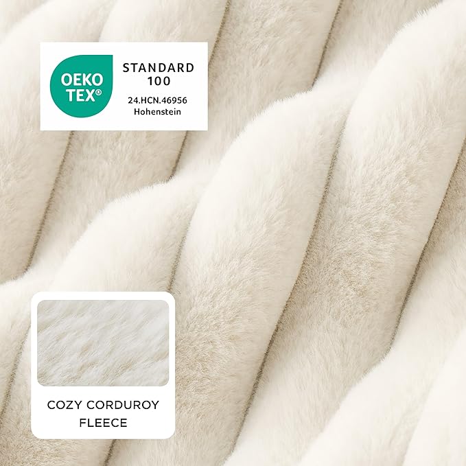 Bedsure ComfyFleece™ Cute Dog Bed for Small Medium Dogs Washable,25in Cream