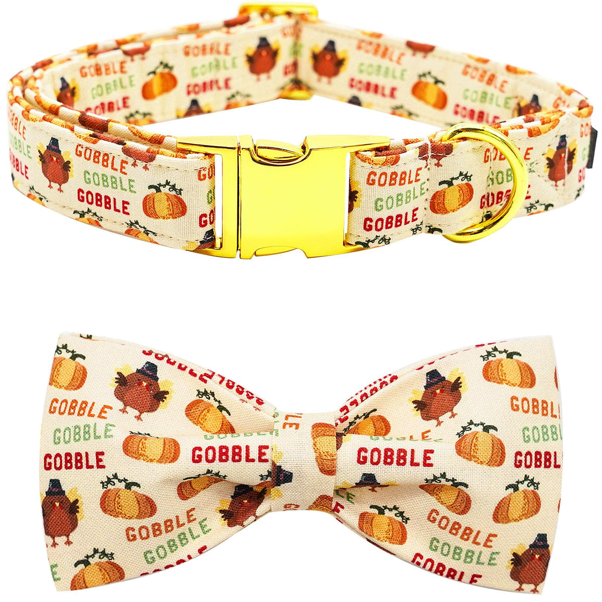 Bobo Rainbow Dog Collar - Thanksgiving Turkey Pet Collar Bowtie Gift Puppy Cute Bow Collar Adjustable Metal Buckle Soft Cute Collars for X-Small Dogs