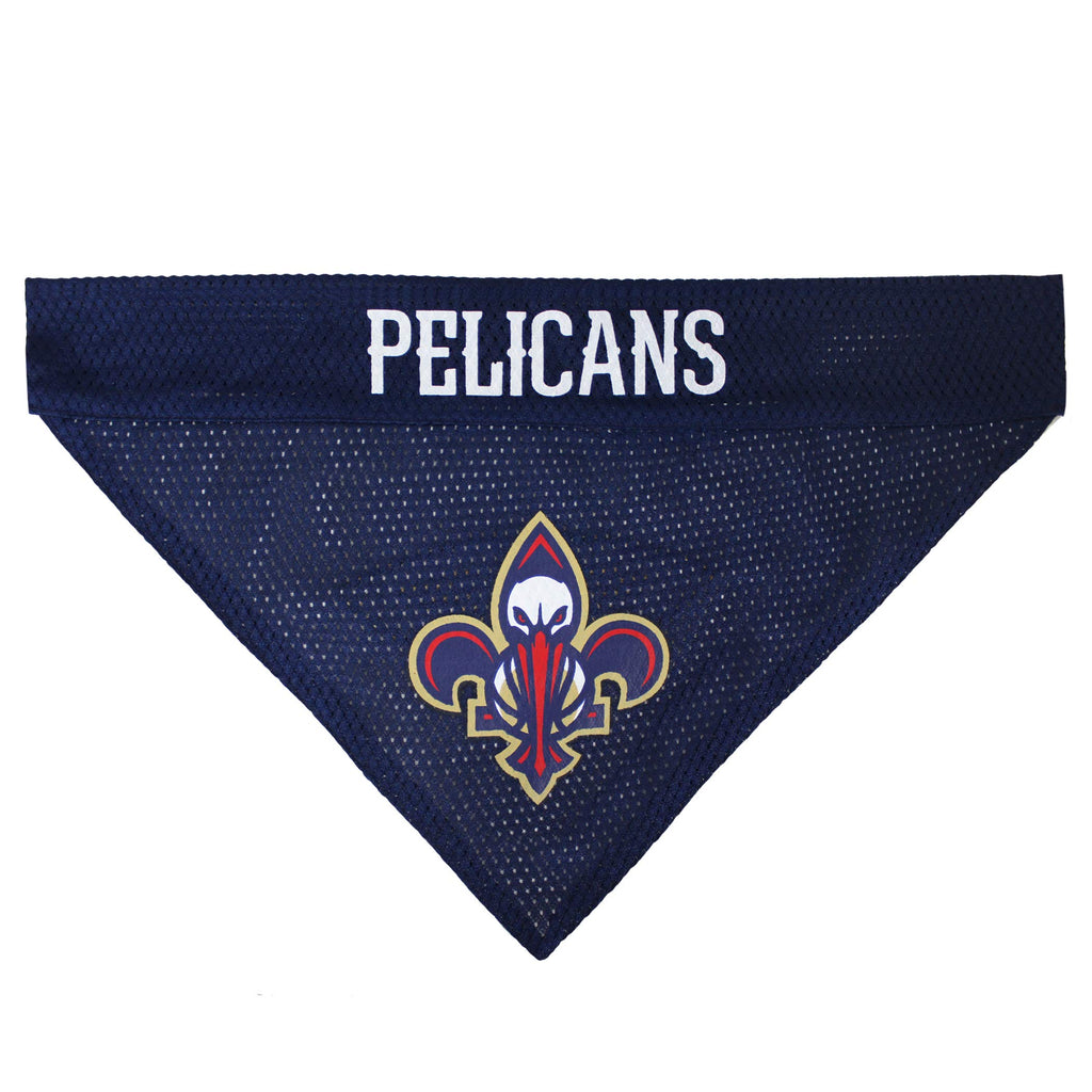 Pets First NBA Dog Bandana - New Orleans Pelicans Reversible Home & Away Sports Bandana with Premium Embroidery Team Logo, Small/Medium