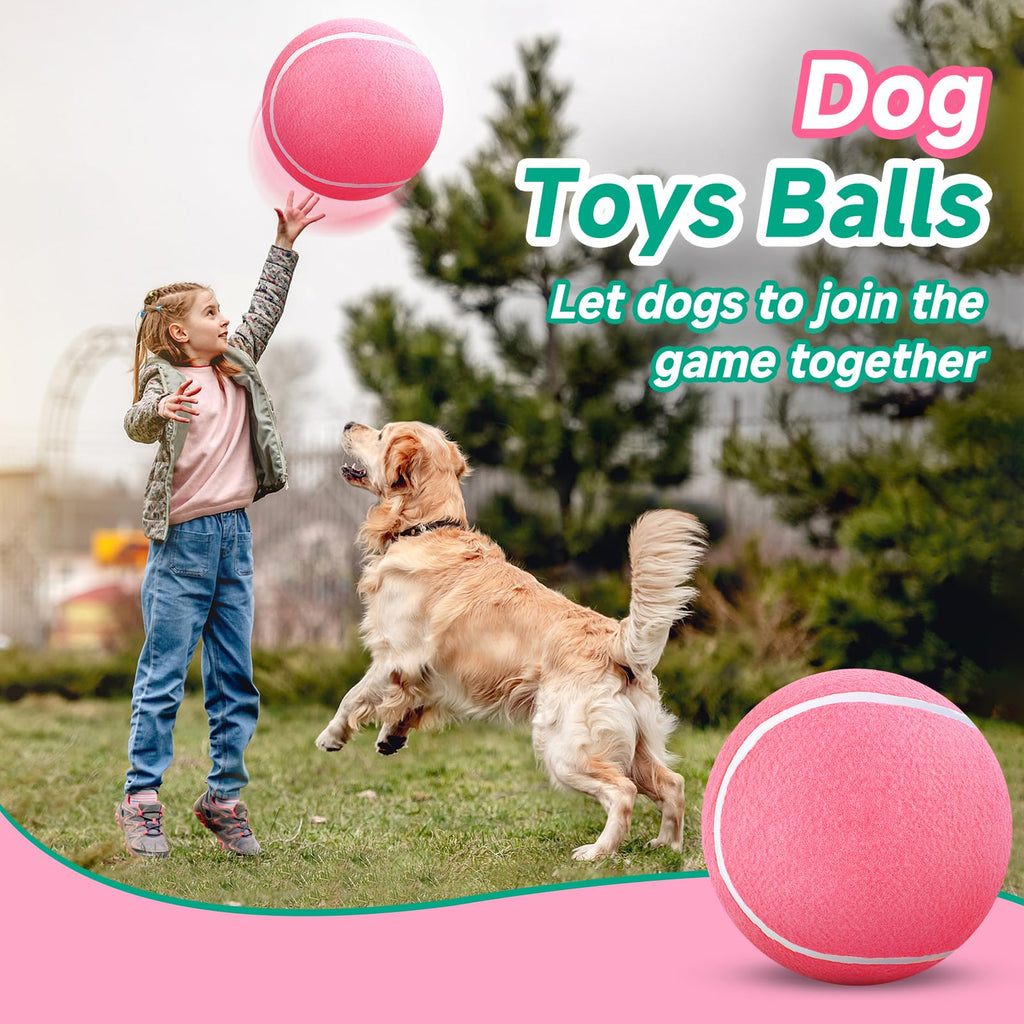 HETOO Dog Tennis Balls, Dog Puppy Birthday Gifts, Herding Ball, 9.5 Inch