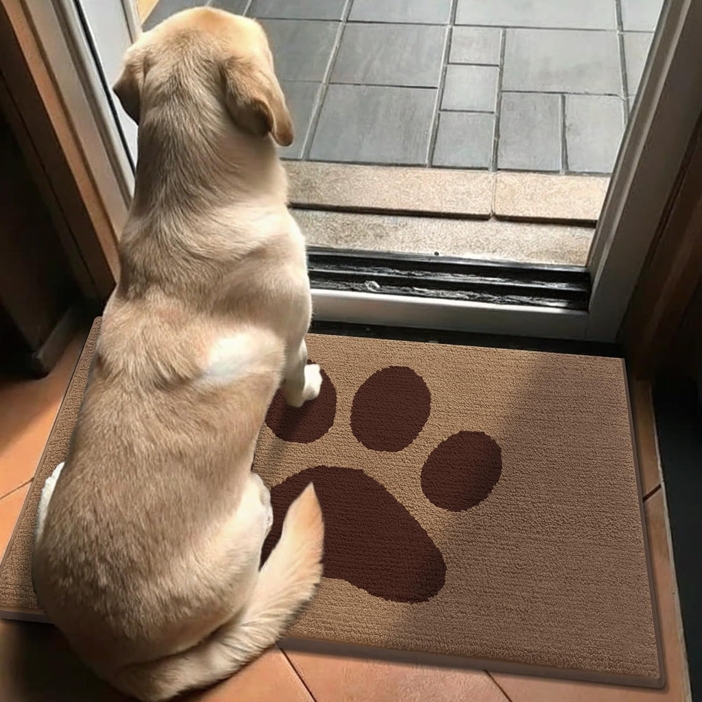 Buganda Dog Door Mat for Muddy Paws 30x20, Absorbent Doormat for Inside