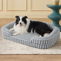 LE SURE Cute Cozy High Back Orthopedic Dog Beds Large Sized Dog,35" Beige