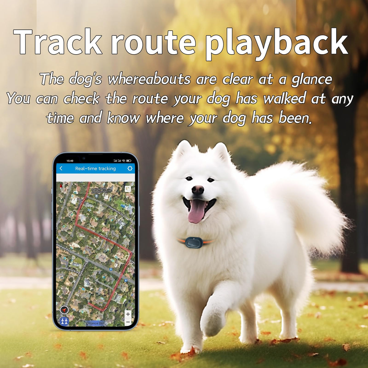 Fajocru GPS 4G Tracker & Health Monitoring for Dog with LED Light Up,Sounding, Waterproof GPS Location & Smart Pet Activity Tracker, Super Long Standby time, Unlimited Range use for Dogs Collar