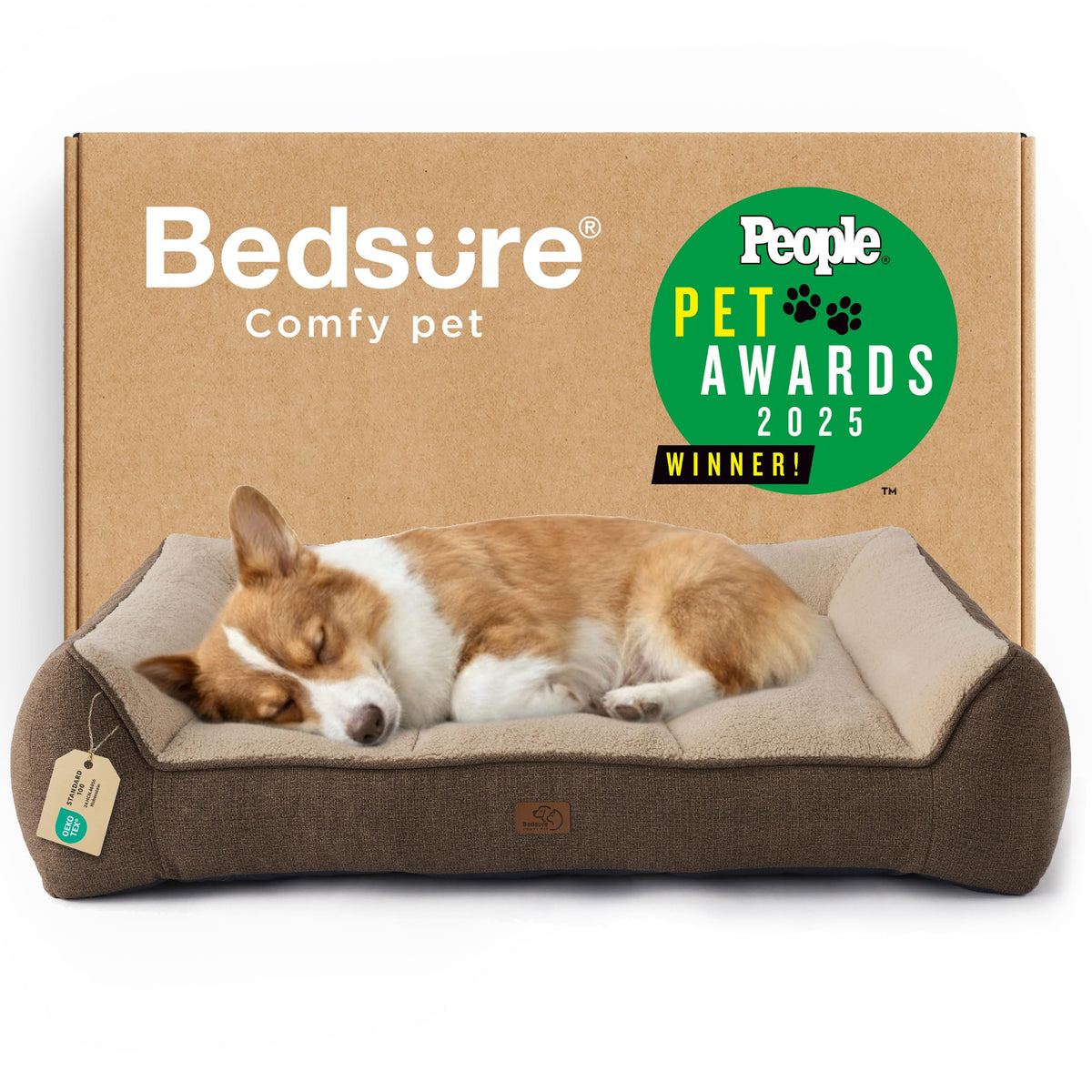 Bedsure SupportMax® Extra Thick Orthopedic Dog Beds Large Sized Dog