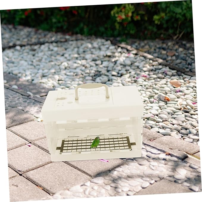 HANABASS Bird Carrier Travel Cage with Handle Portable Parrot Cage for Outdoor Trips Lightweight Bird Transportation Ventilated Small Pet Carrier 11.41 X 7.48 X 5.51 in