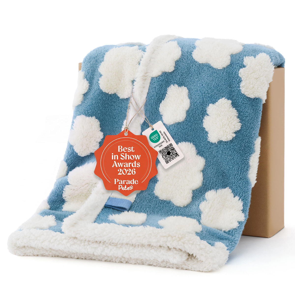 LE SURE Waterproof Dog Blankets for Small Dogs Cute Cozy 3D Jacquard,25x35