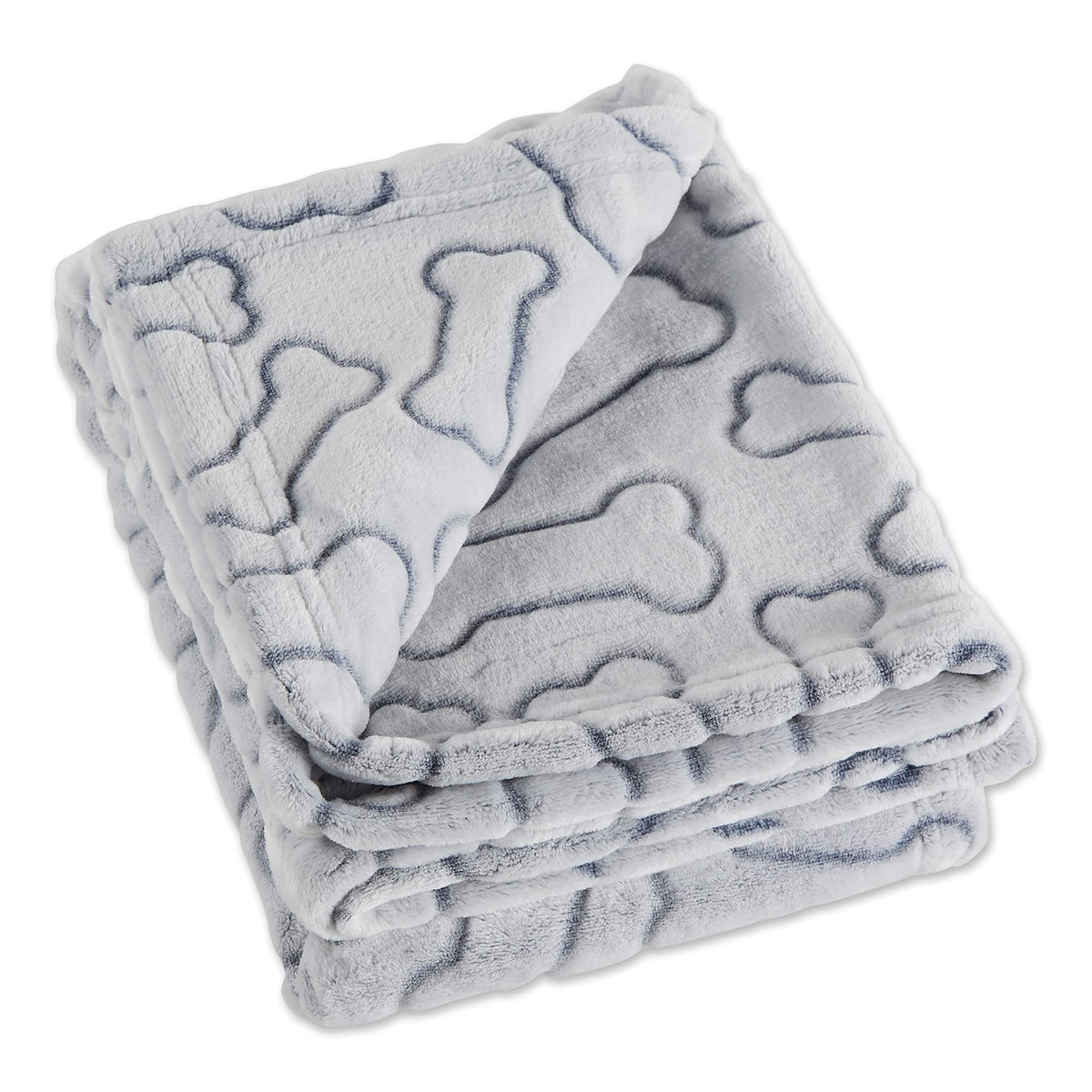 Bone Dry Embossed Bone Collection, Pet Blanket, 36x48, Black