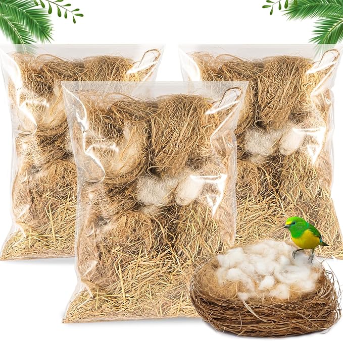 Sukh Bird Nesting Material - Bird Nest Bedding for Hummingbird Finch