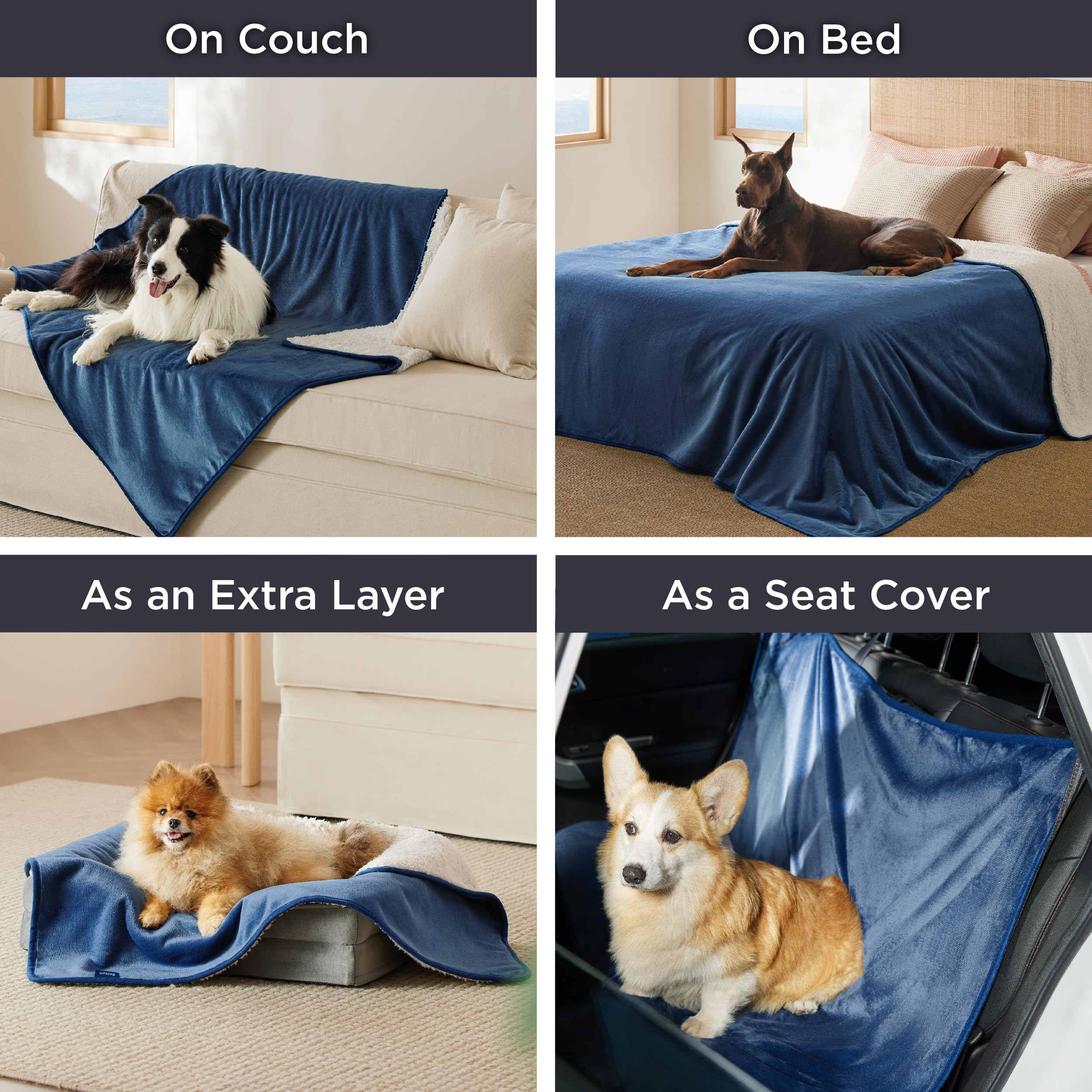 Bedsure Waterproof Dog Blankets for Medium Dogs Washable Soft Warm, 30"X40"