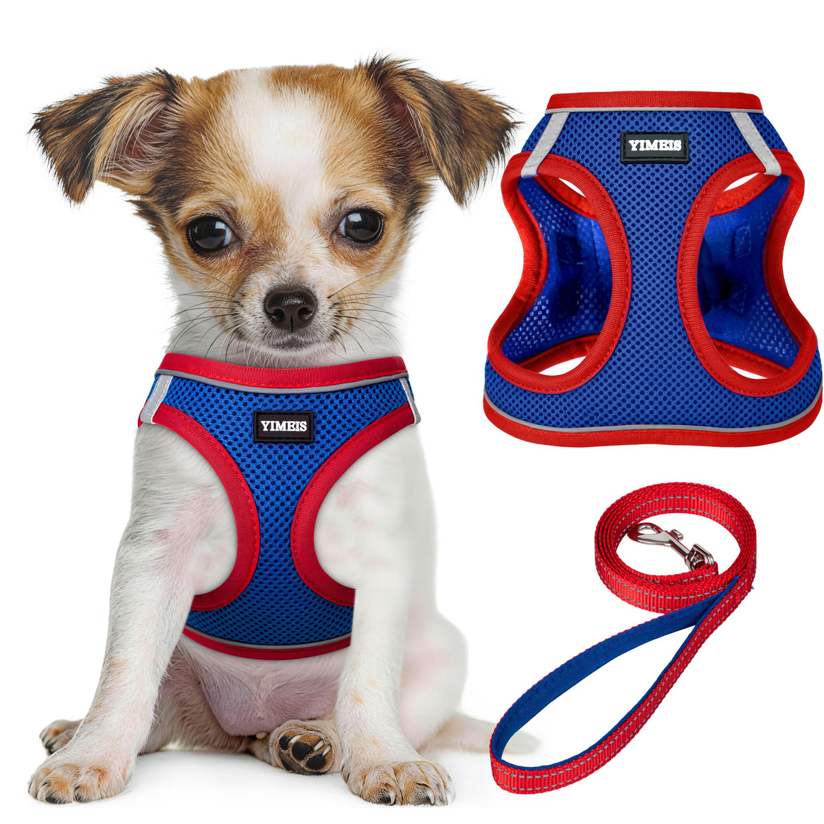 No Pull Dog Puppy Harness and Leash Set Reflective Mesh Vest Small
