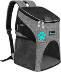 PetAmi Cat Backpack Carrier, Airline Approved Pet Carrier Backpack for Small Dogs and Large Cats, Soft Sided Collapsible Ventilated with Sherpa Bed for Hiking Travel