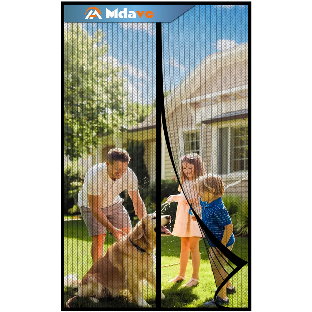 Magnetic Screen Door, Door Screen Magnetic Closure-Keeps Bugs Out Let Breeze in, Heavy Duty Mesh - Pet and Kid Friendly, Works with Front Doors, Sliding Doors Fit Door Size 40 x 96 Inch