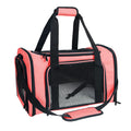 NextFri Soft Sided Carrier for Small Medium Cats Dogs,Removable Pad Collapsible Travel Pet Carrier Large Watermelon