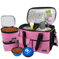 PetAmi Dog Travel Bag Organizer, Pet Supplies Tote Diaper Bag, Black Medium