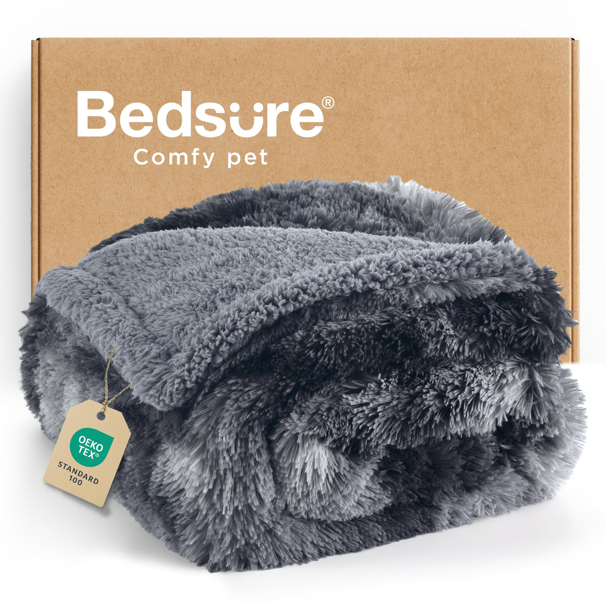 Bedsure Waterproof Dog Blankets for Large Dogs, Fluffy Faux Fur, 60×80"