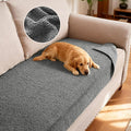 H.VERSAILTEX Non Slip Pet Couch Cover Chenille Dog Bed Protector Thick Soft Sofa Slipcover Pet Friendly Washable Couch Cushion Covers for Pets (30" x 53", Gray)