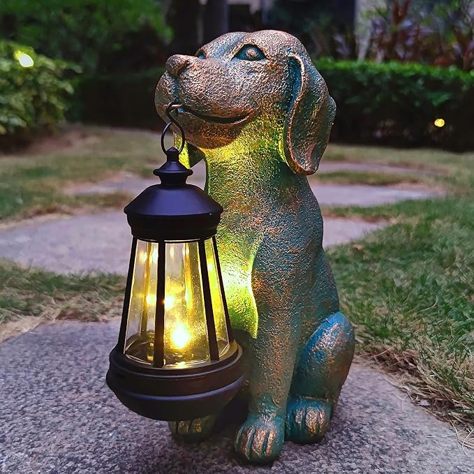 RCTTICUU Solar Garden Gnomes Statue with Succulent and LED Lights - Solar Lantern Gnomes Decorations for Yard Outdoor gnome Decorations for Garden, Patio Gnome Gifts for Mom