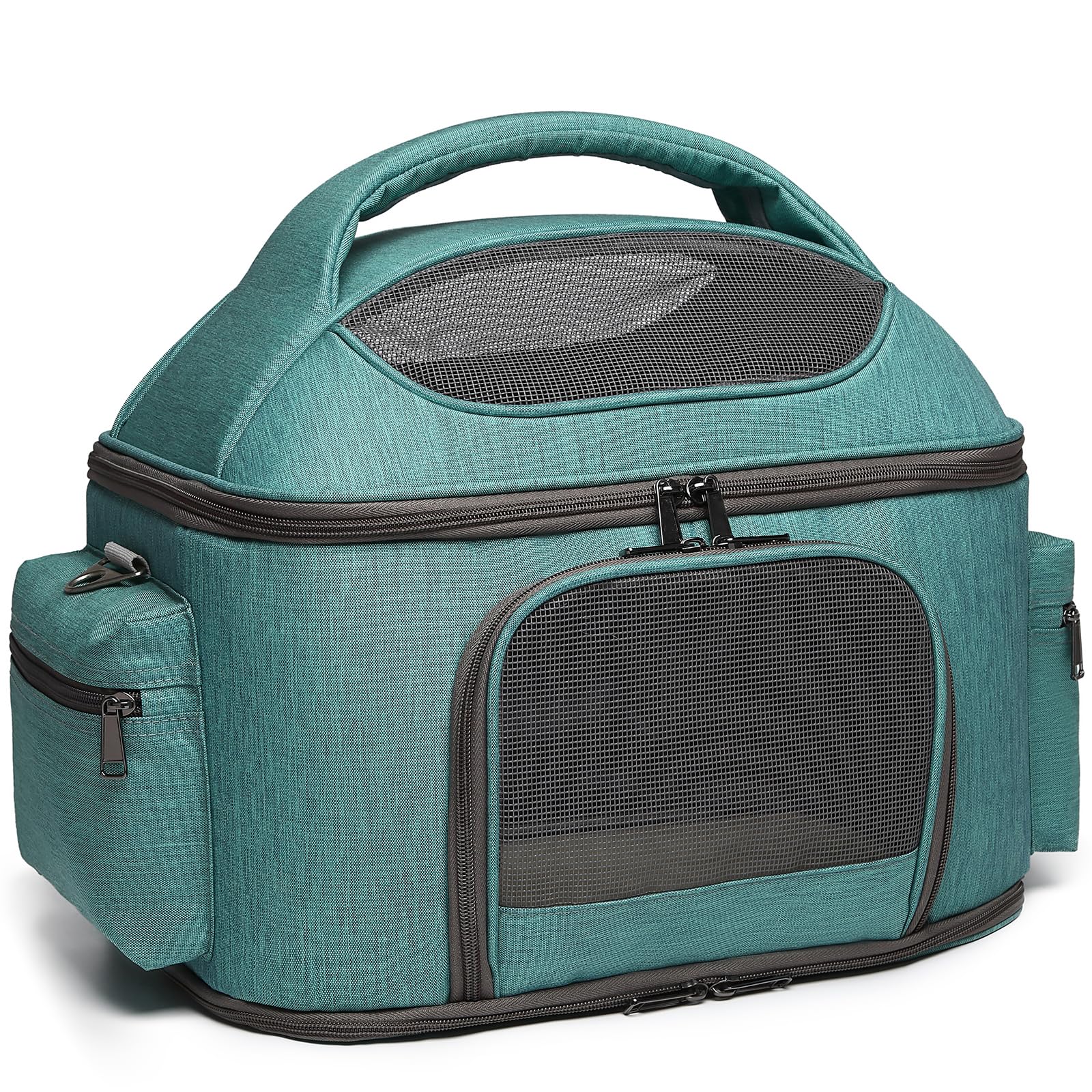 Large Fat Cat Carrier Fit up to 20 Pounds, Small Puppy Pet Travel Carrier, Car Seat Secure and Collapsible Soft Side Carrier Airline Approved Under Seat