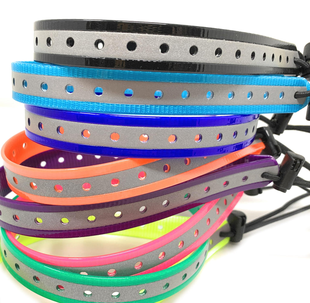 Replacement GPS eCollar with Adjustable Bungee, Multi-Hole Design, and Secure Toggle Closure for Small Dogs (Reflective Purple, Small Neck)