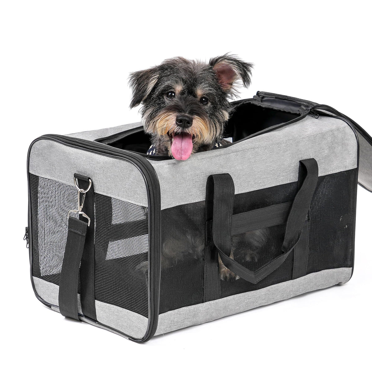 Conlun Dog Carrier Soft Sided, Large Cat Carrier,Black L