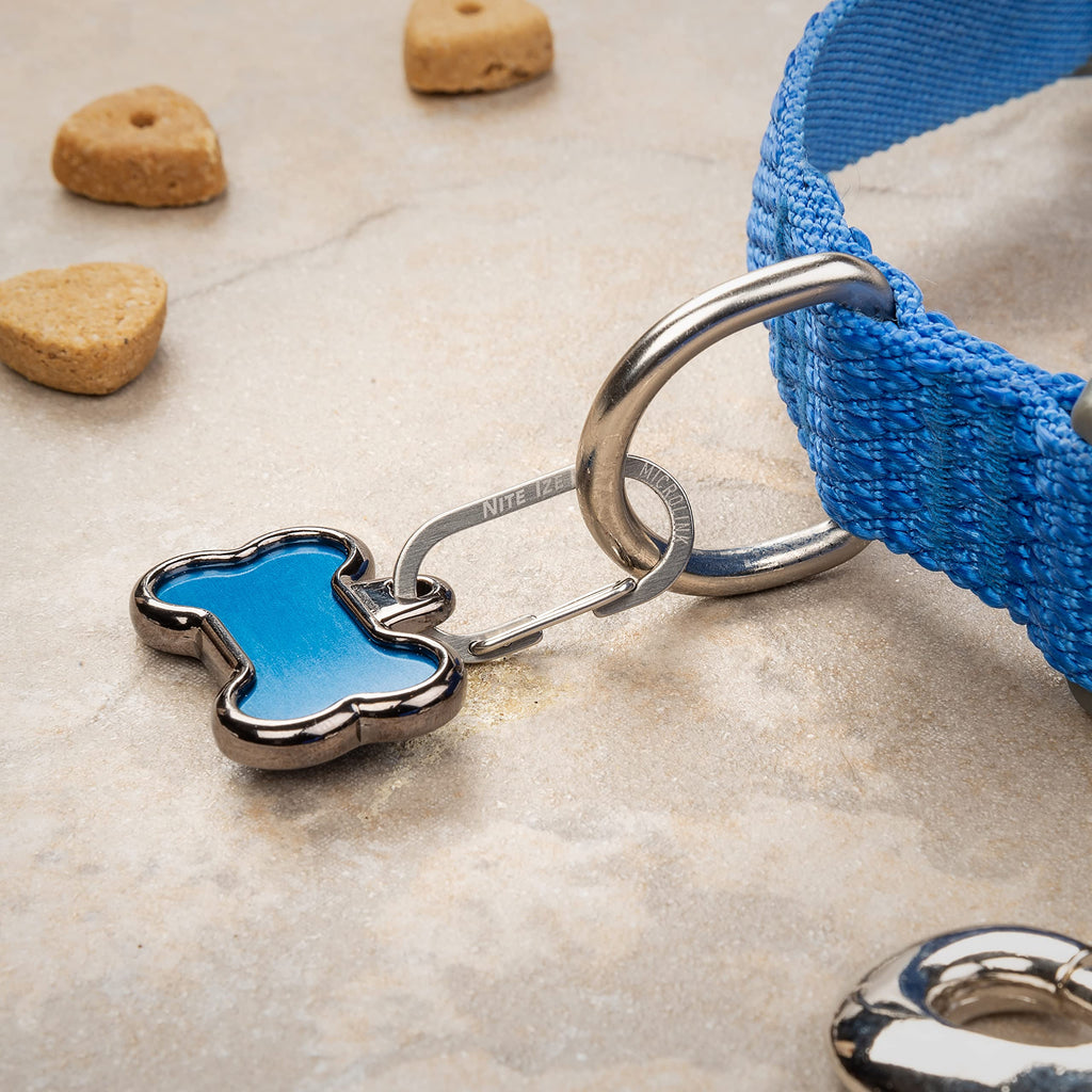 Nite IZE MicroLink Pet Tag Carabiner, Stainless Steel Cat and Dog Tag Clip, 2 Count (Pack of 1)