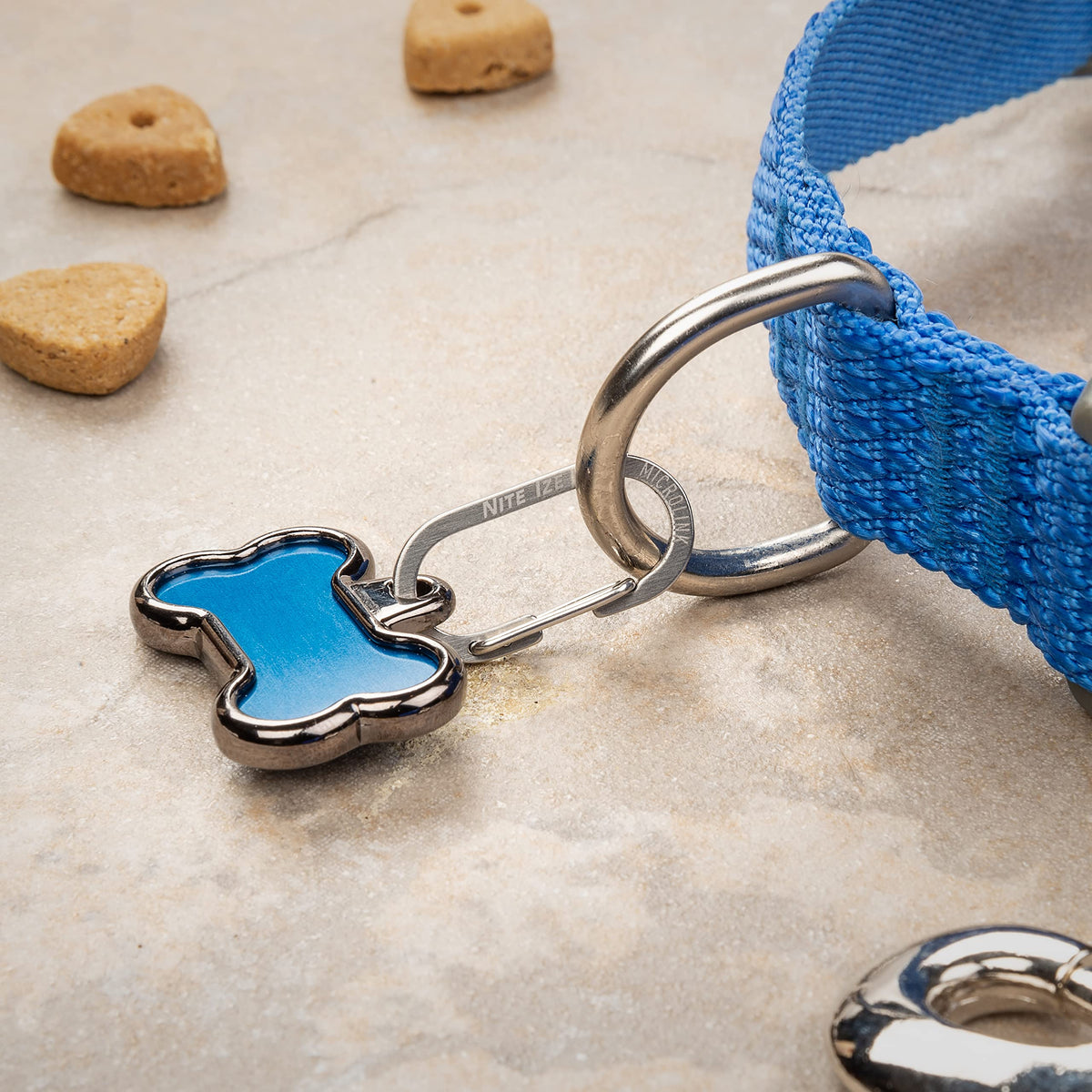 Nite IZE MicroLink Pet Tag Carabiner, Stainless Steel Cat and Dog Tag Clip, 2 Count (Pack of 1)
