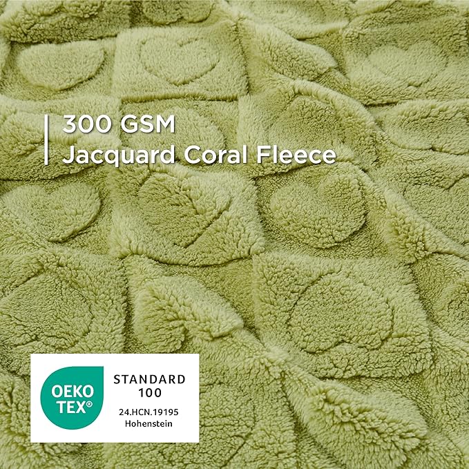 Bedsure Dog Blanket for Medium Dogs Washable - Fluffy Fuzzy Puppy Cat Blanket with Premium 300GSM Coral Fleece Soft for Pet Kitten Doggy, Green, 30x40IN