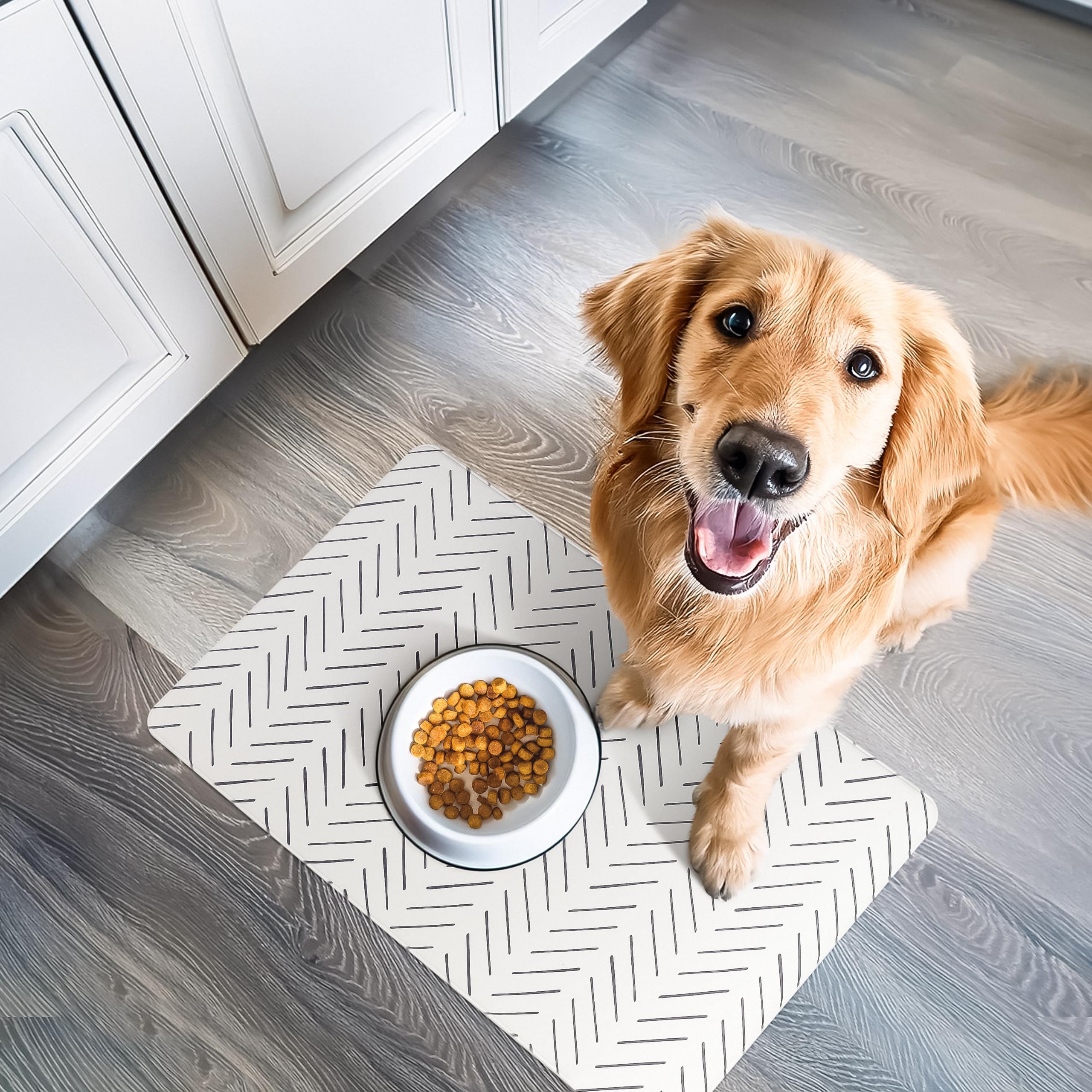 NALALAS Dog Mat for Food and Water, Cat Feeding Mat | Waterproof Dog Bowl Mat | Non-Slip Pet Food Mat for Floors | Pet Mats for Food and Water | Easy to Clean
