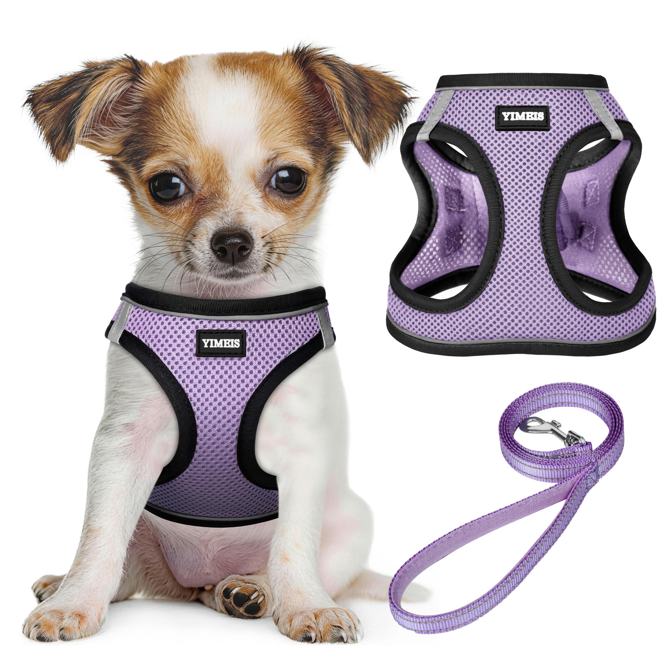 No Pull Dog Puppy Harness and Leash Set Reflective Mesh Vest X-Small