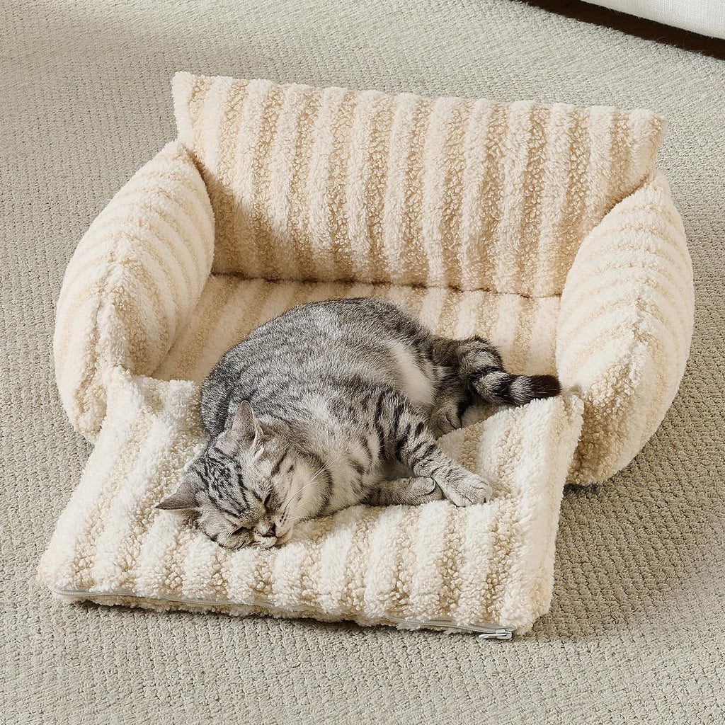 Hollypet Cat Bed Small Dog Orthopedic Couch Beds for Pets up to 13 lbs