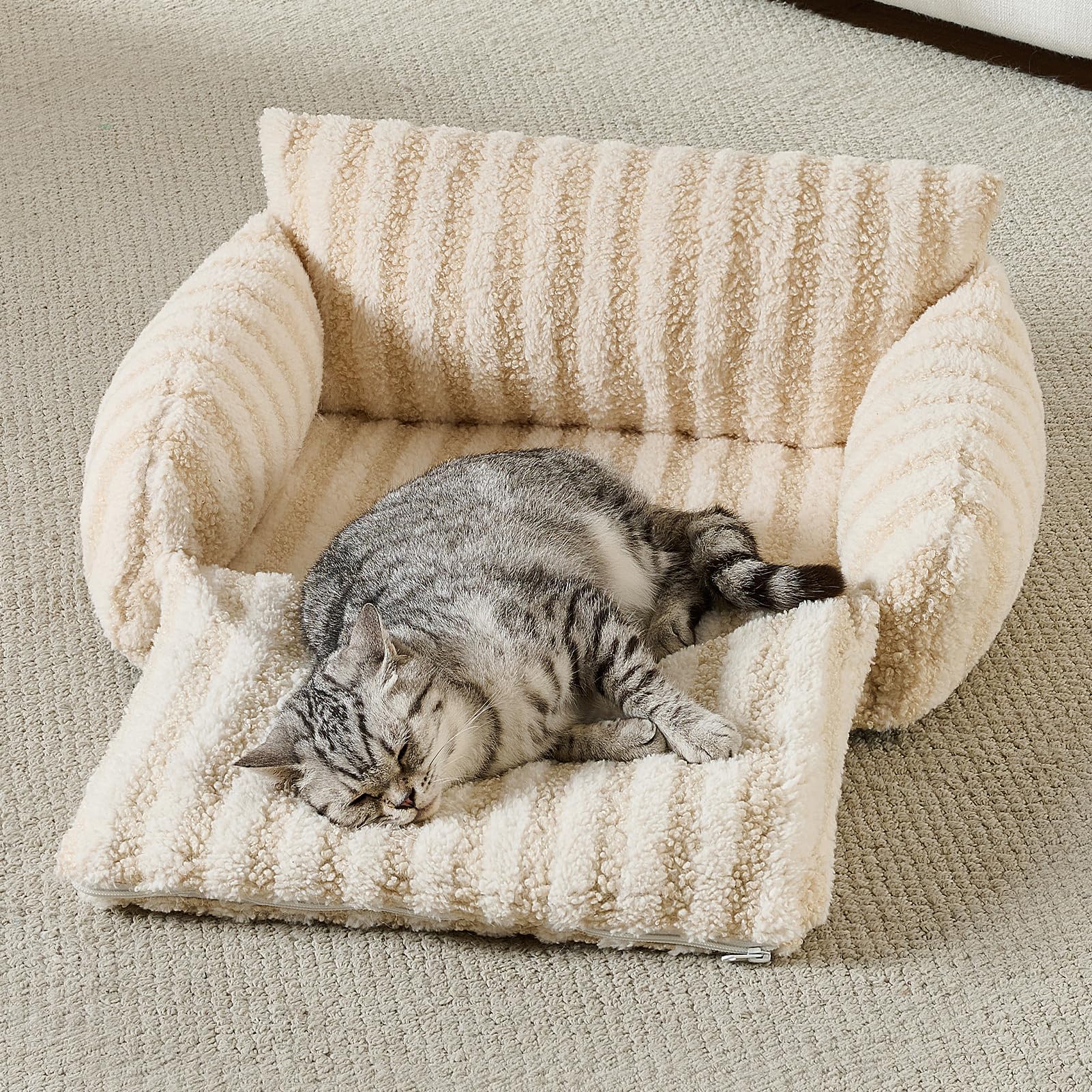 Hollypet Cat Bed Small Dog Orthopedic Couch Beds for Pets up to 13 lbs