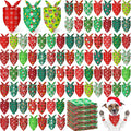 Jeere 200 Pcs Dog Bandanas Bulk, Red & Green Triangle Dog Kerchiefs for Small Medium Large Dogs, Reusable Pet Scarves for Groomers, Pet Shops, Parties & Photo Props, 25 Styles