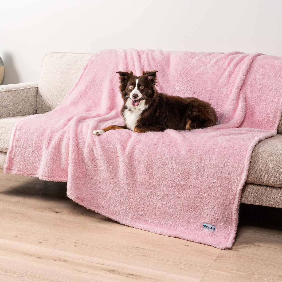 PetAmi Fluffy Sherpa Waterproof Dog Blanket for Medium Pet Cat 29x40, Blue