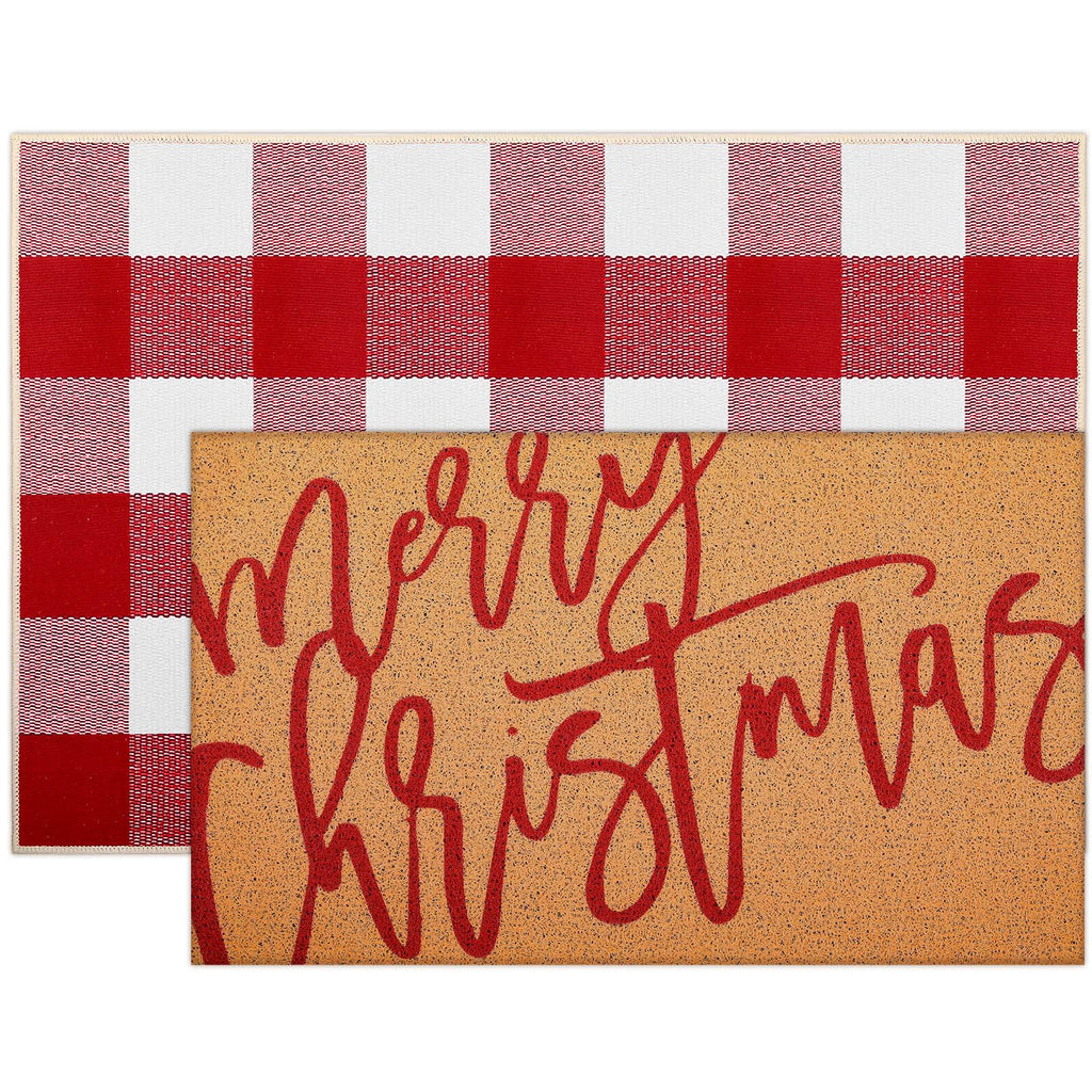Tinideya 2 23.6 X 35.4 Inches Red White Plaid Red White