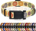 Dog Collar, Classical Indian Spirit Boys Girls Puppy Collar for Small Medium Large Dogs, Adjustable Soft Indian Pet Collar with Safety Buckle for Male Females(Beige,XL)