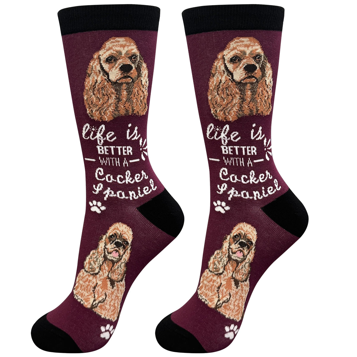 E&S Pets Pet Lover Socks - Dog Socks - Cat Socks - Fun Pet Lover Gifts - Cute Crew Socks - Unisex Novelty Socks - One Size Fits Most (Australian Cattle Dog)