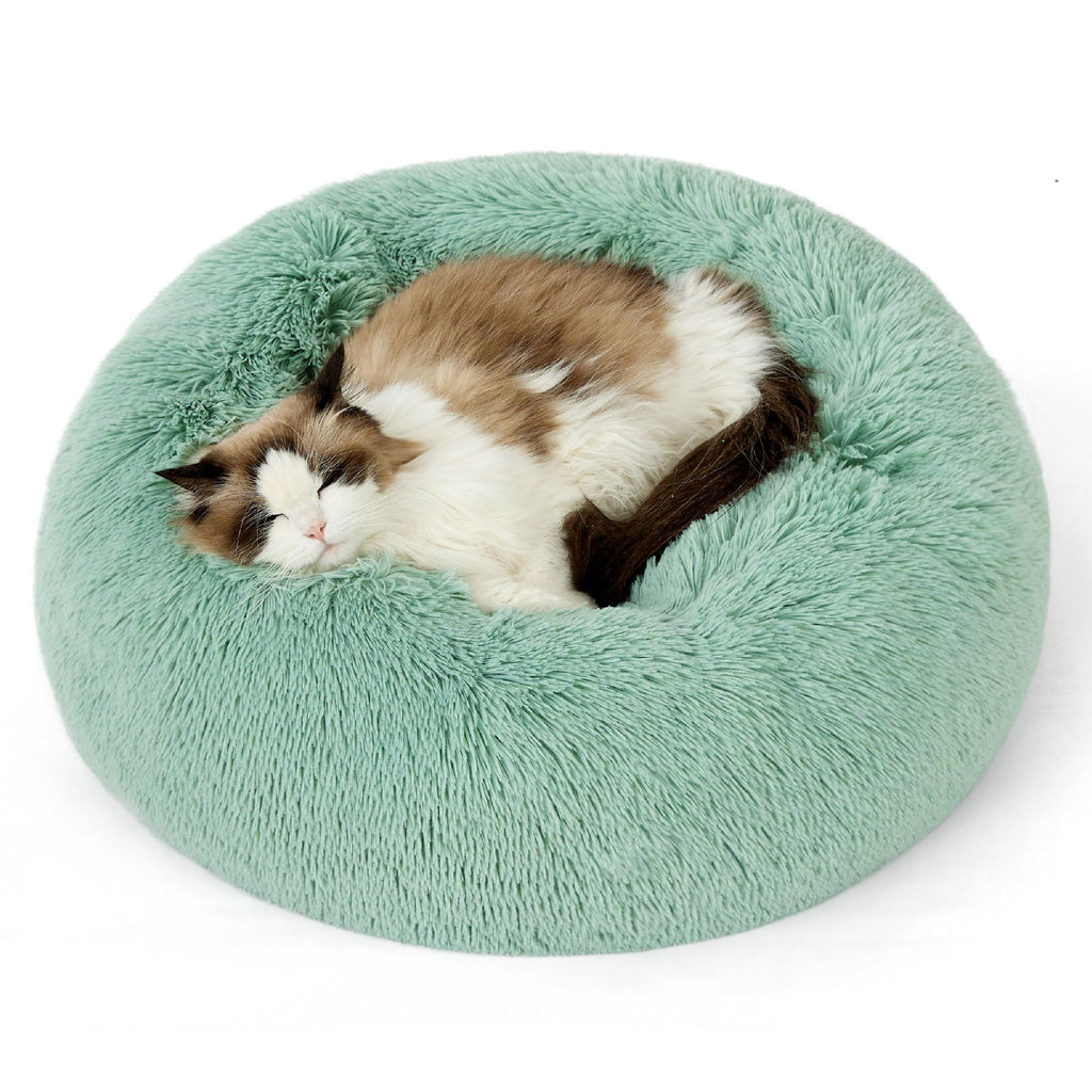Bedsure Calming Cat Beds Donut Round Washable Kitten Bed,20 inches