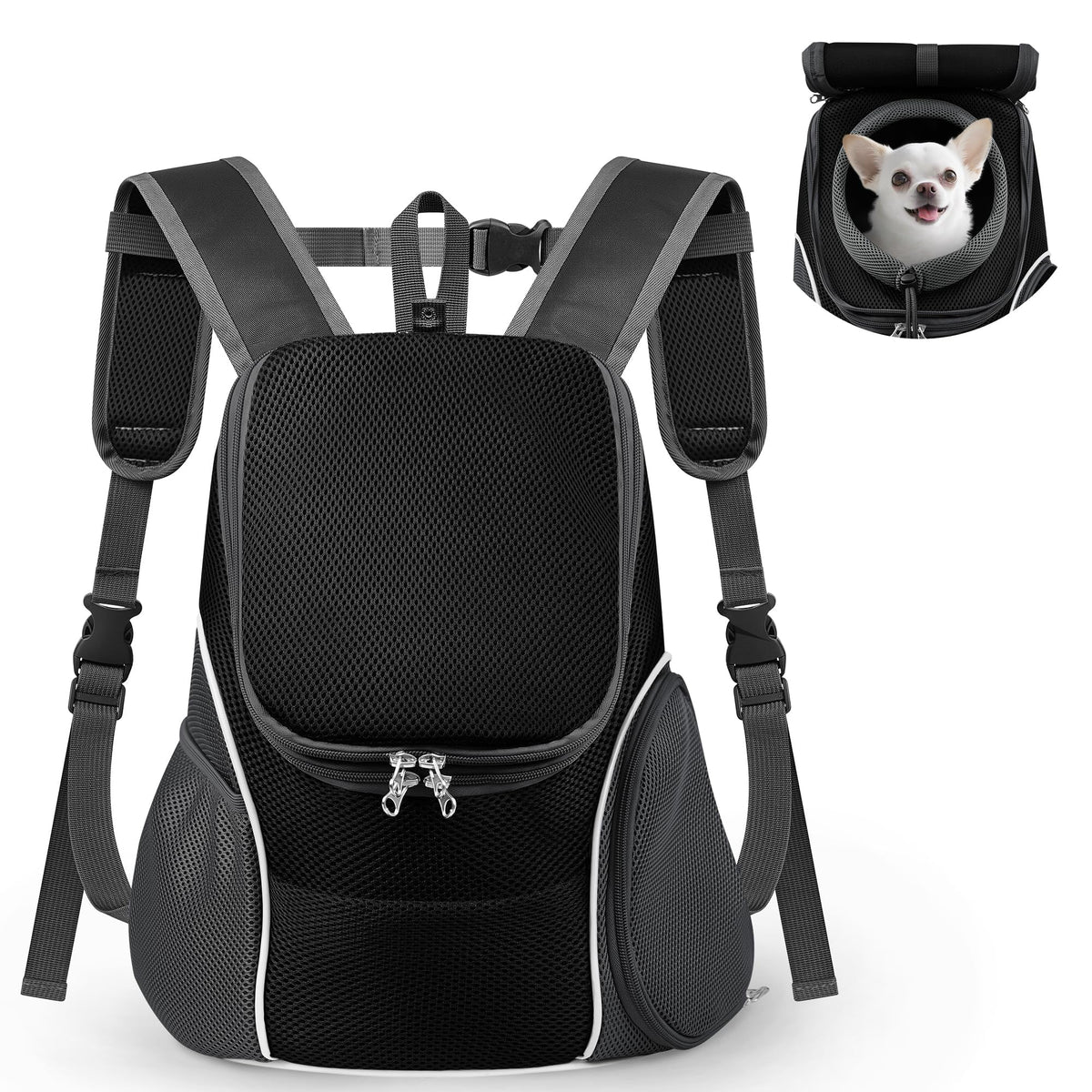 WOYYHO Pet Dog Carrier Backpack, Ventilated Small Dog Front Backpack