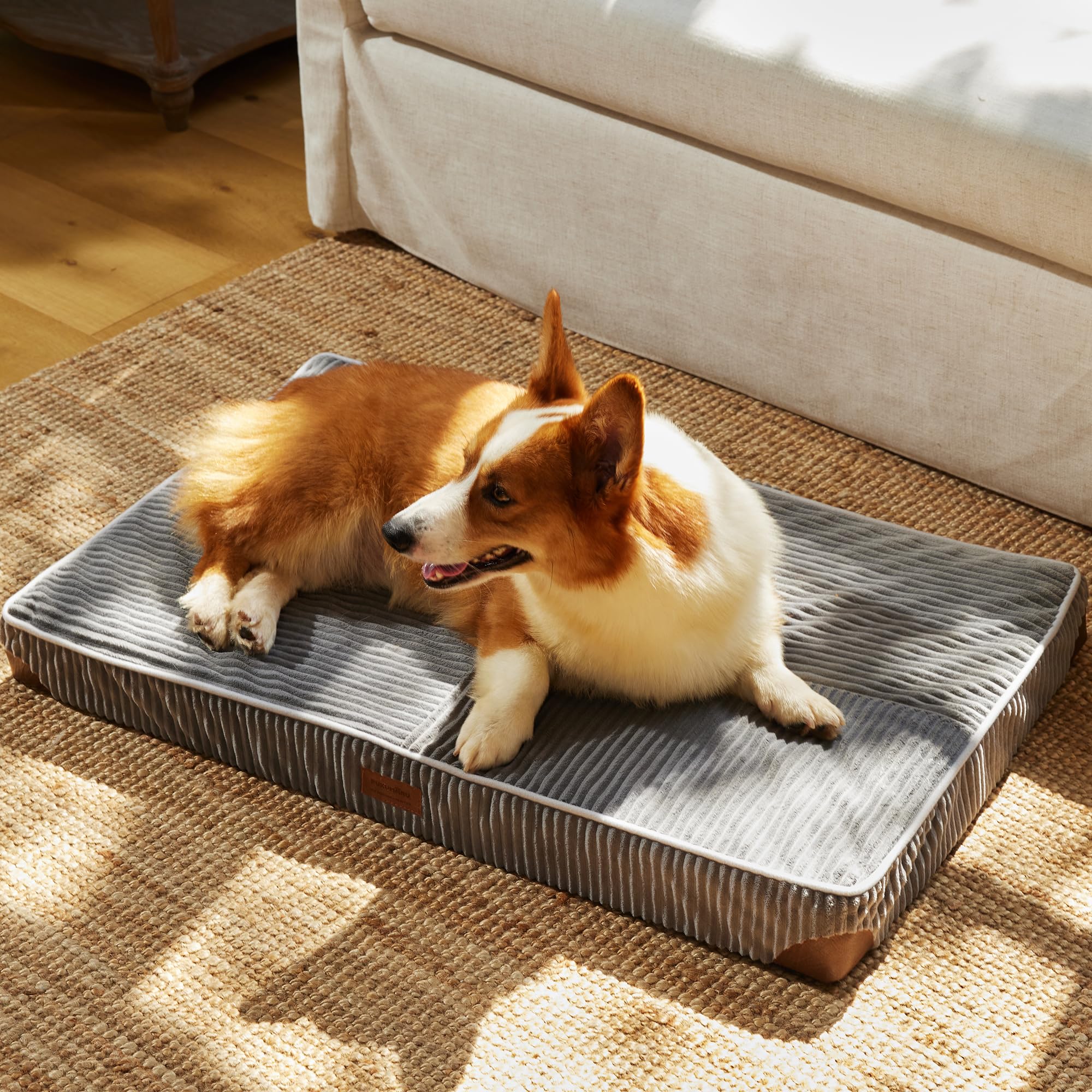 FUKUMARU Large Dog Bed, Thickened Waterproof Dog Mat with Washable Cover