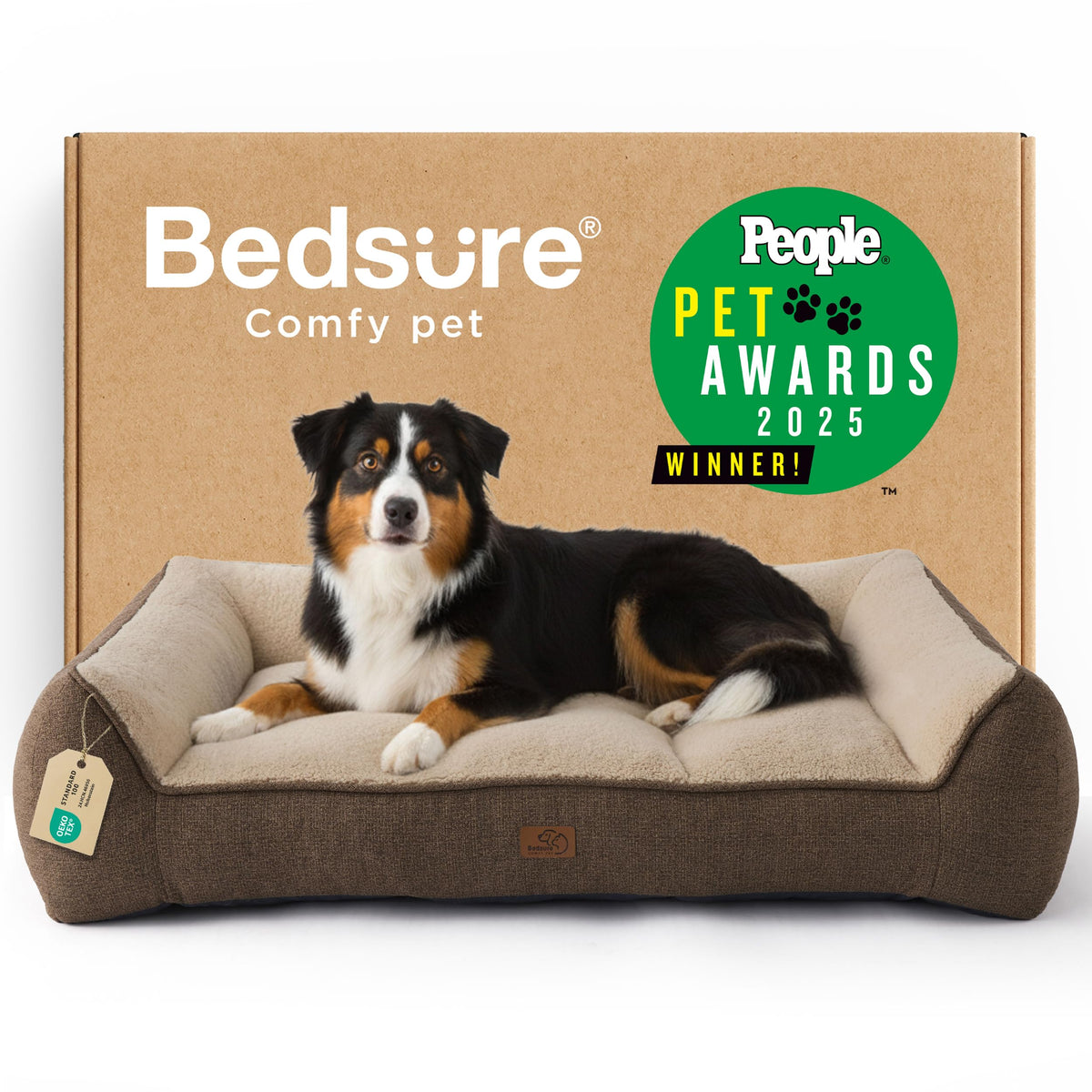 Bedsure SupportMax® Extra Thick Orthopedic Dog Beds Large Sized Dog
