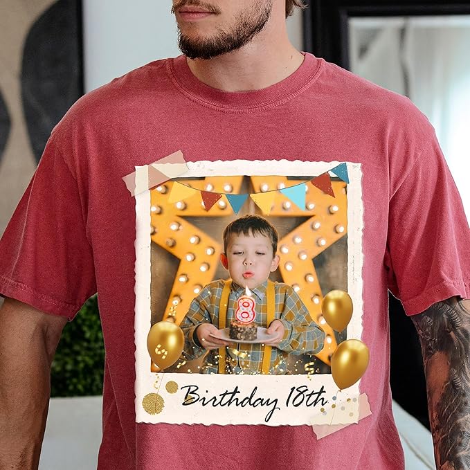 Tehg & Tuhg Custom T Shirts with Picture, Vintage Bootleg Rap Tee, Boyfriend Girlfriend, Unique Gift for Birthday Anniversary