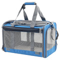 Adkyop Large Cat Carriers Dog Soft Sided Carriers Cat Soft Sided Carriers Airline Approved Kitten Carrier Reptile Carrier Squirrel Carrier Guinea Pig Carrier(Large_Blue)