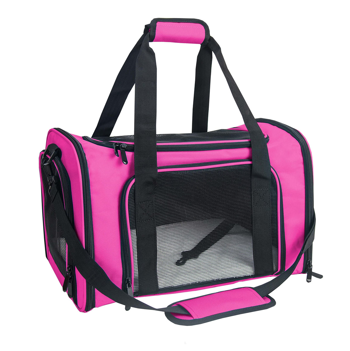 NextFri Soft Sided Carrier for Small Medium Cats Dogs,TSA Airline Approved Collapsible Travel Pet Carrier Medium Blue