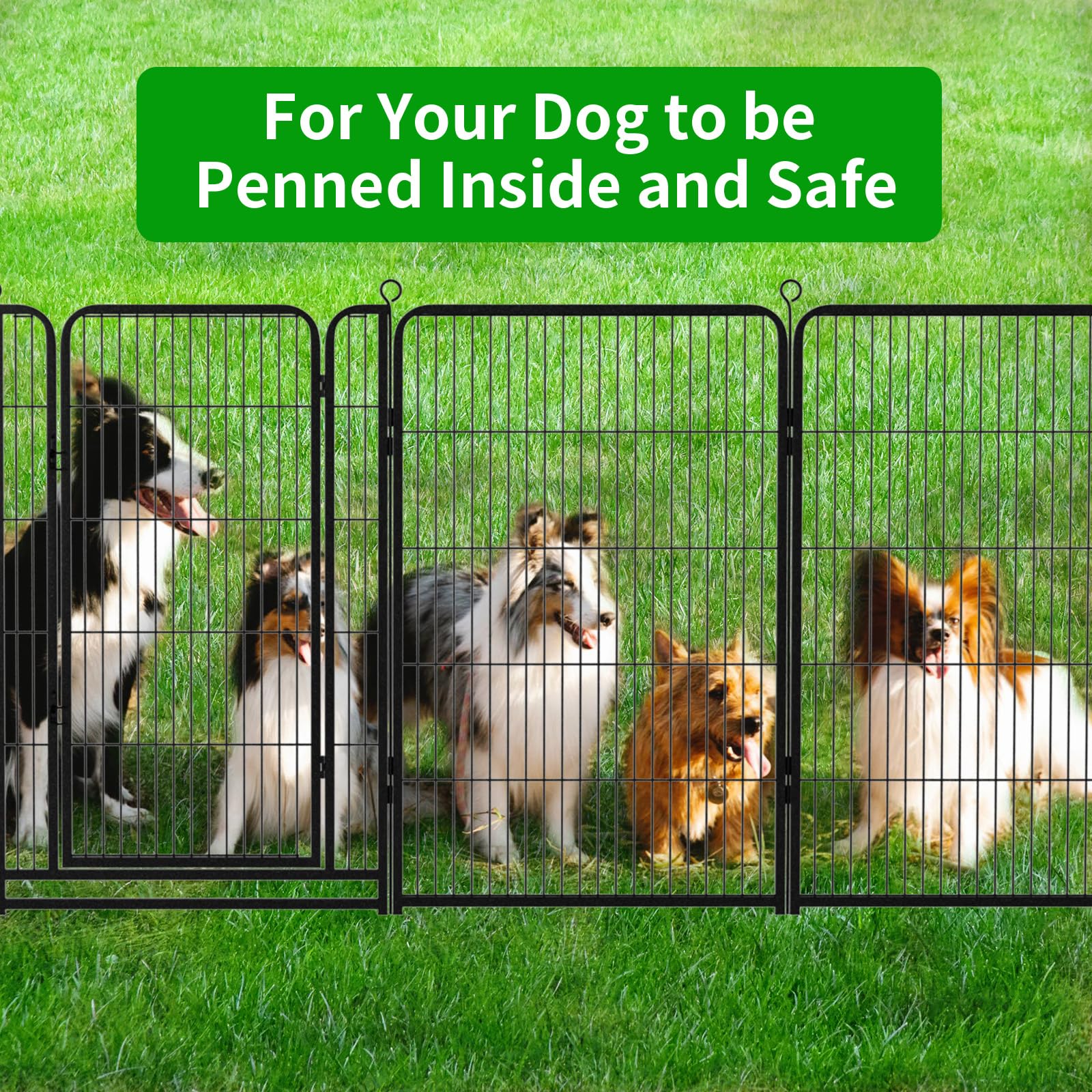 Kfvigoho Dog Playpen Outdoor Extra Wide 12 Panels Heavy Duty Dog Fence 47"