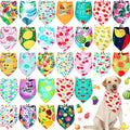 Eccliy 30 Pack Dog Bandanas Summer Bulk Adjustable Fruits XLarge Dog Scarfs