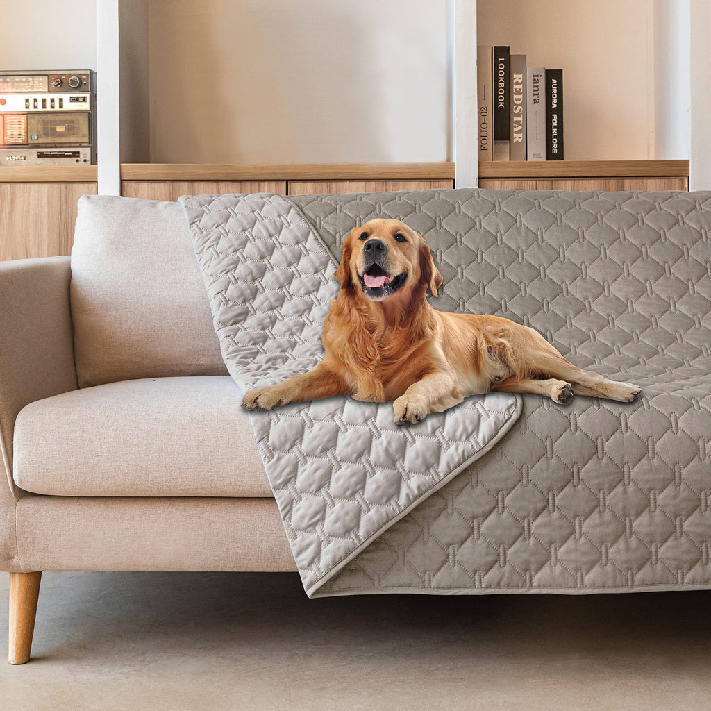 gogobunny 3X Stronger Waterproof Pet Blanket, Scratch Proof Furniture Protector for Dogs Cats, Reversible Cover 82x120 Inch — 82x102 Inch (Pack of 1)
