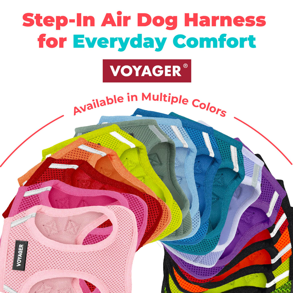 Voyager Step-in Air Dog Vest Harness - Red/Black Trim, Large