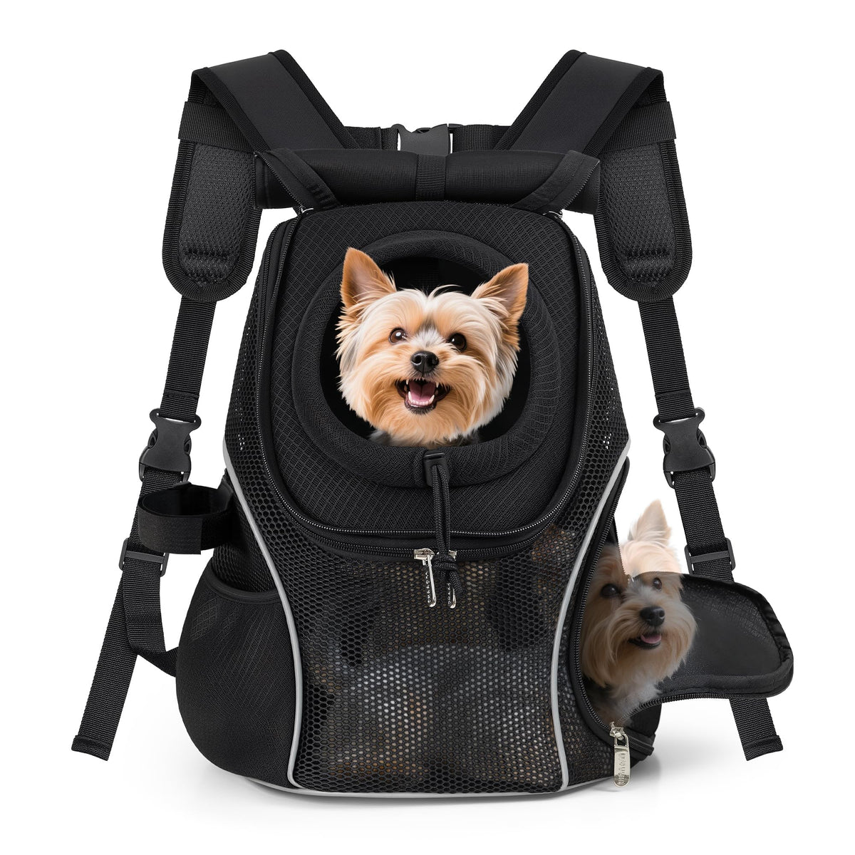 WOYYHO Pet Dog Carrier Backpack, Ventilated Mesh Small Dog Front Backpack