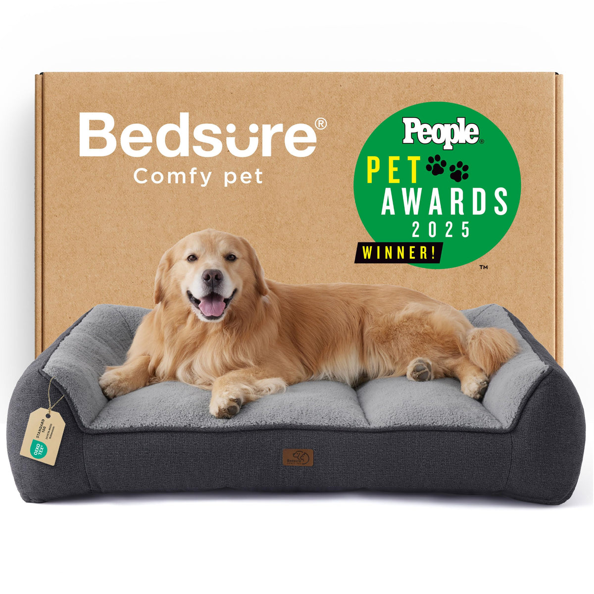 Bedsure SupportMax® Extra Thick Orthopedic Dog Beds Large Sized Dog