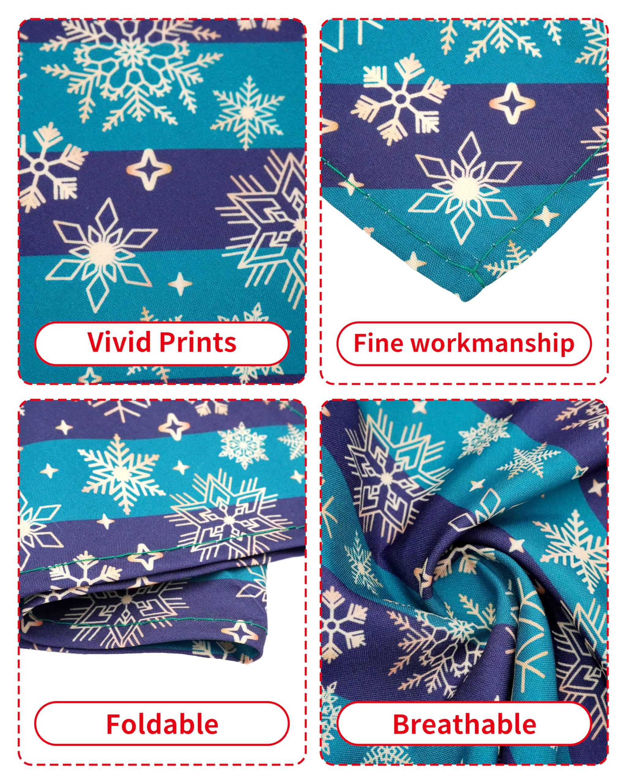 PET SHOW 50 Pack Christmas New Year Dog Bandanas Bulk for Large Dogs